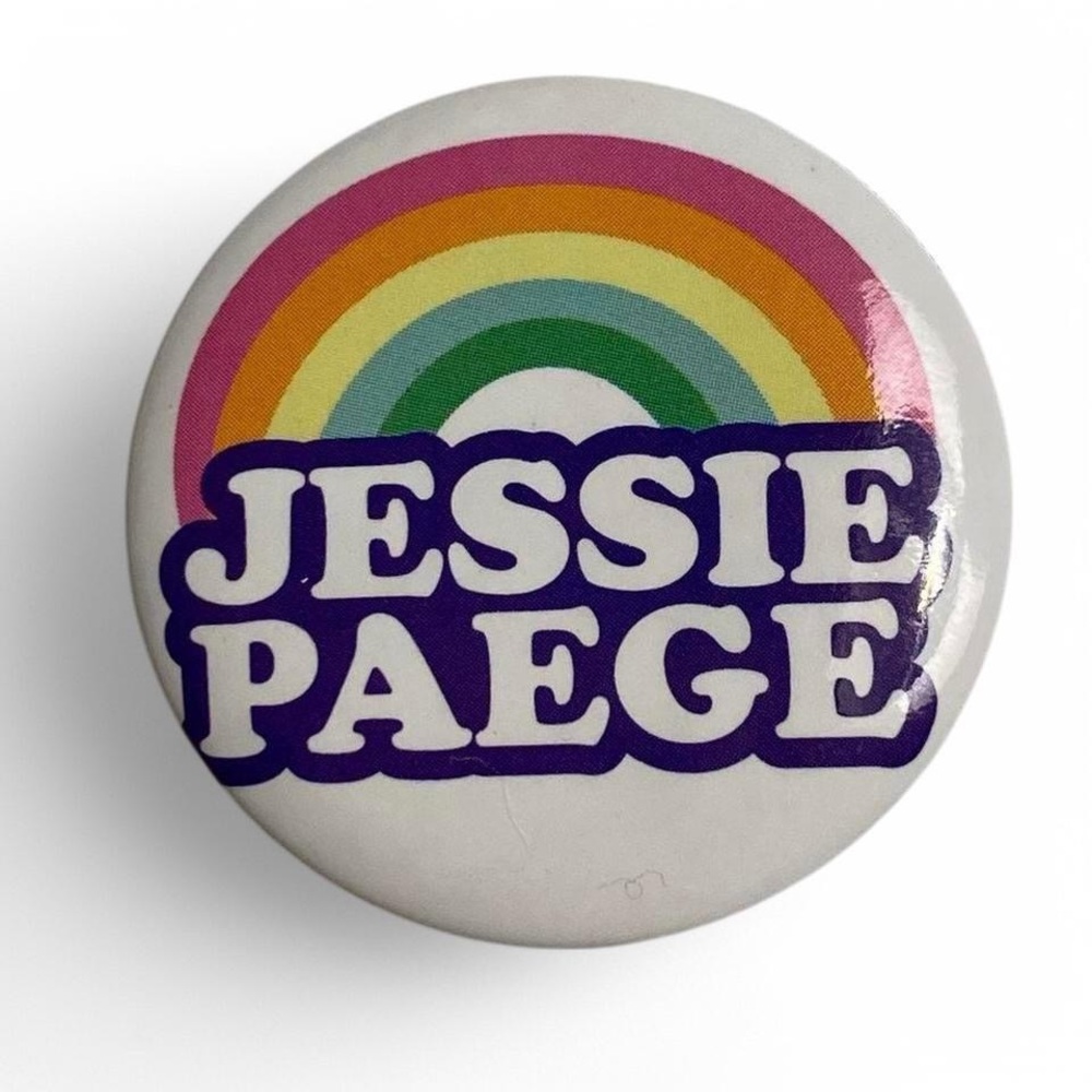 Jessie Paege Rainbow Button Pin